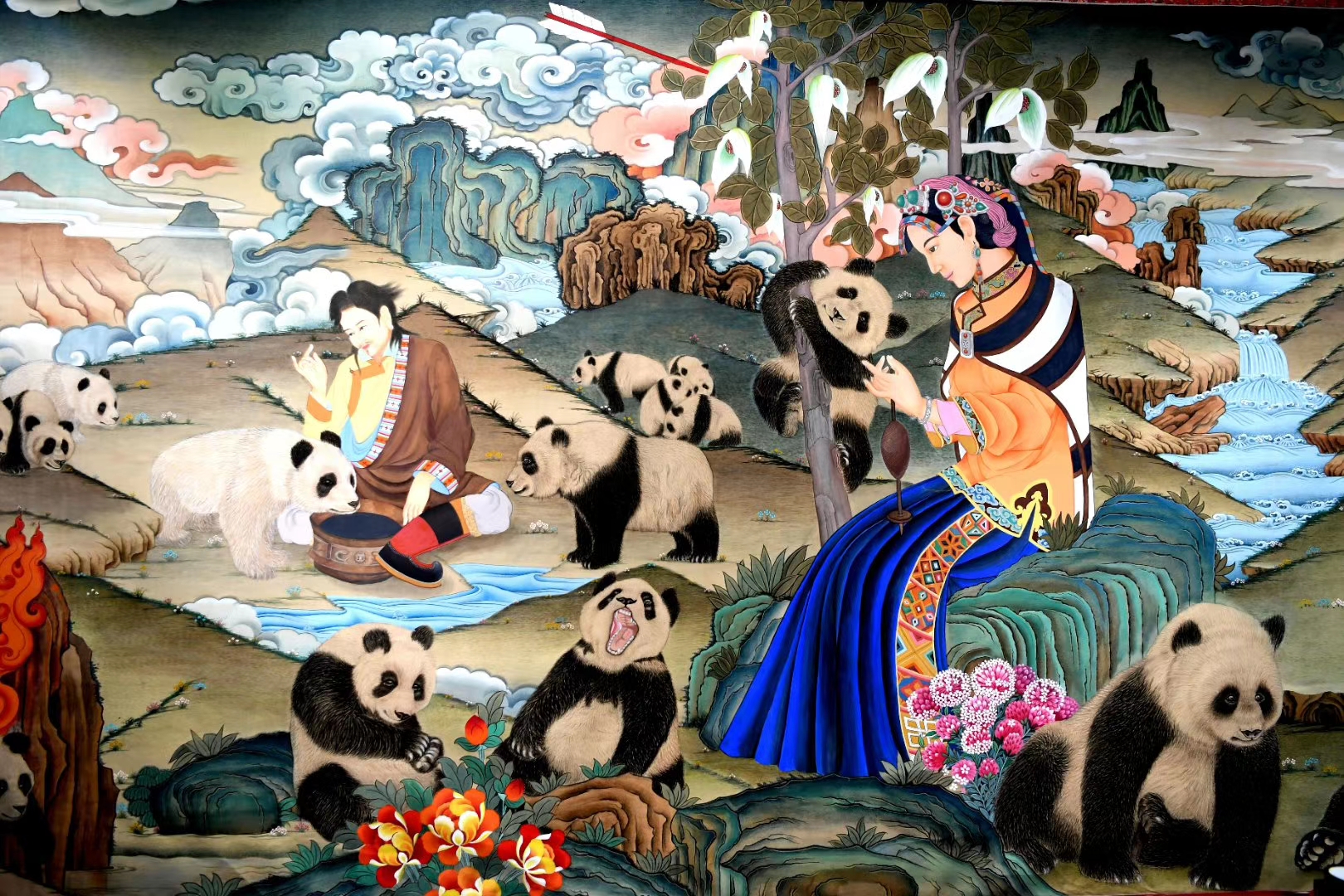 畫面融入了阿壩州獨特的藏羌風情、自然美景、傳統服飾等(記者向芸攝)