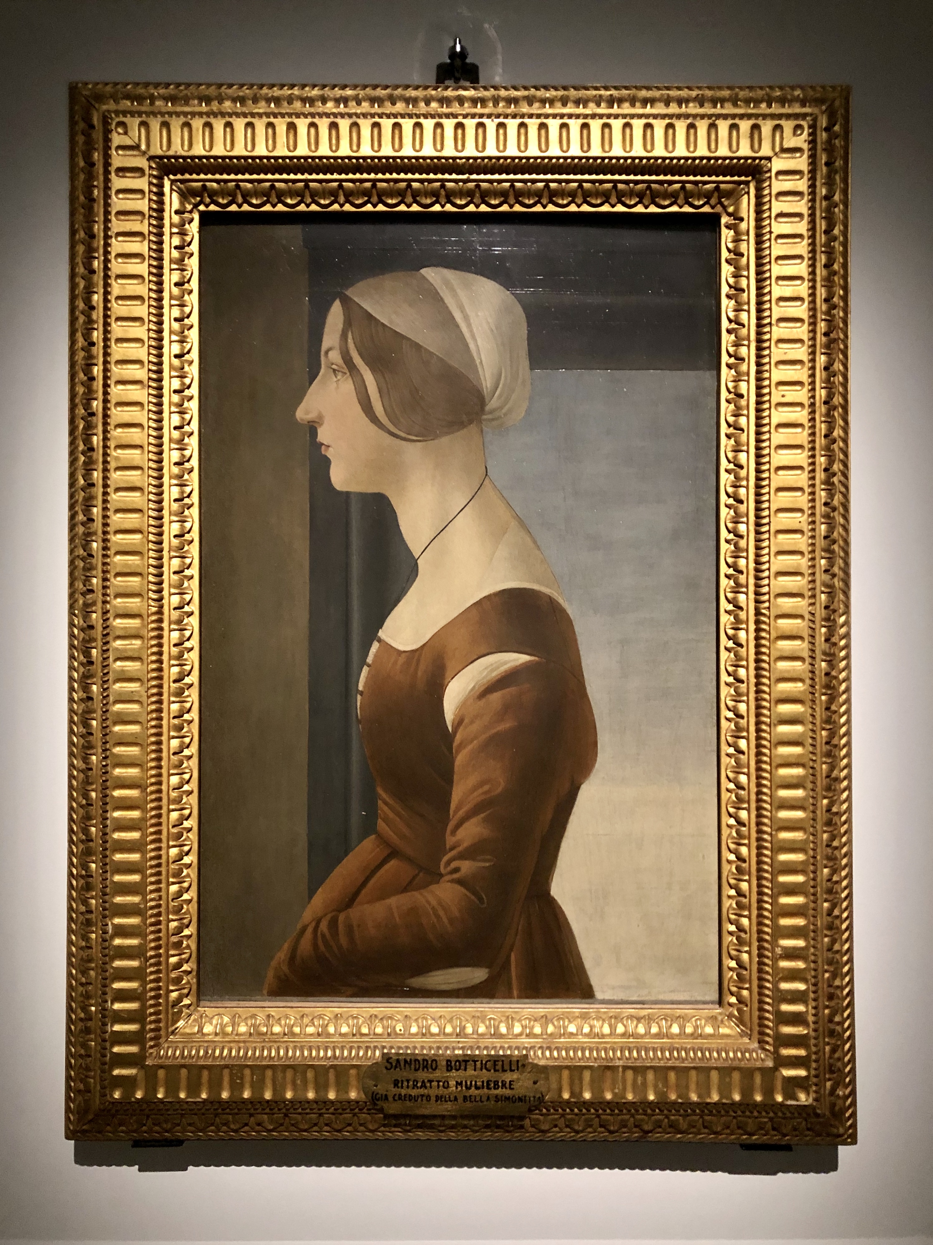 桑德羅・波提切利《一位年輕女士的肖像》(大公報記者黃璇攝)