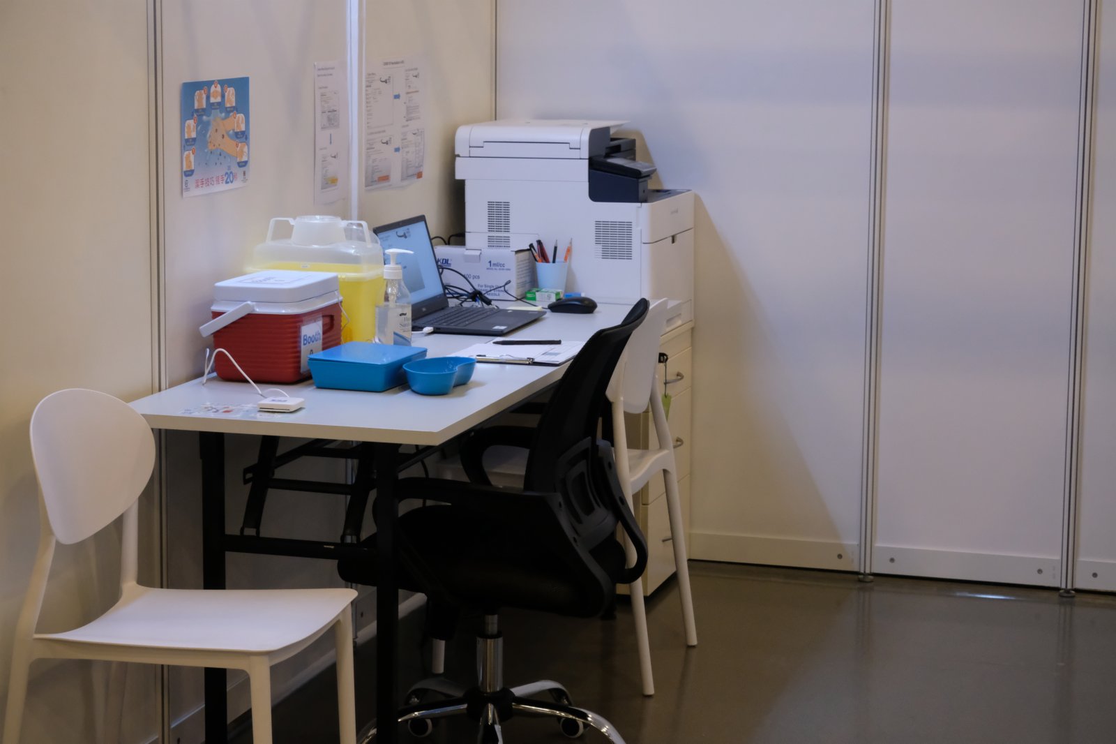 疫苗接種區域。(大公文匯全媒體記者 攝)