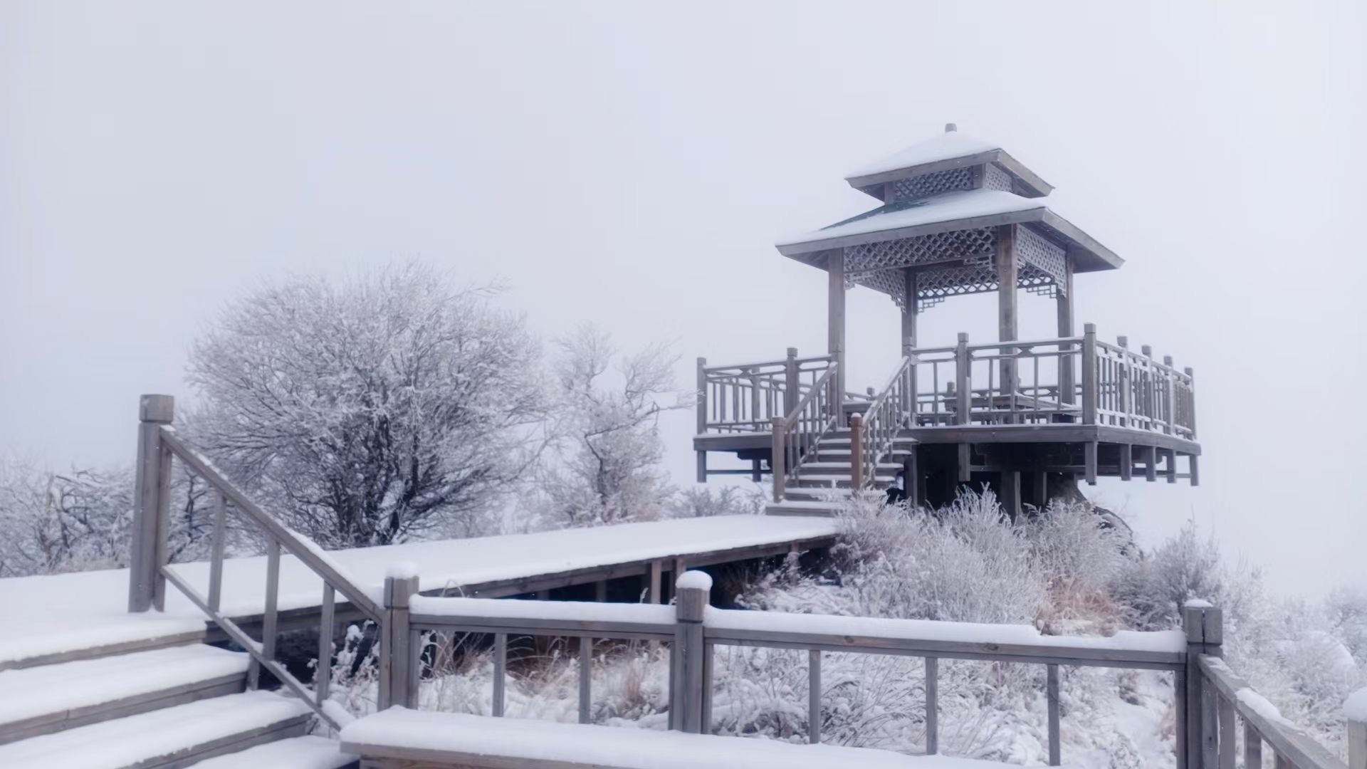 觀景台等待春天甦醒。