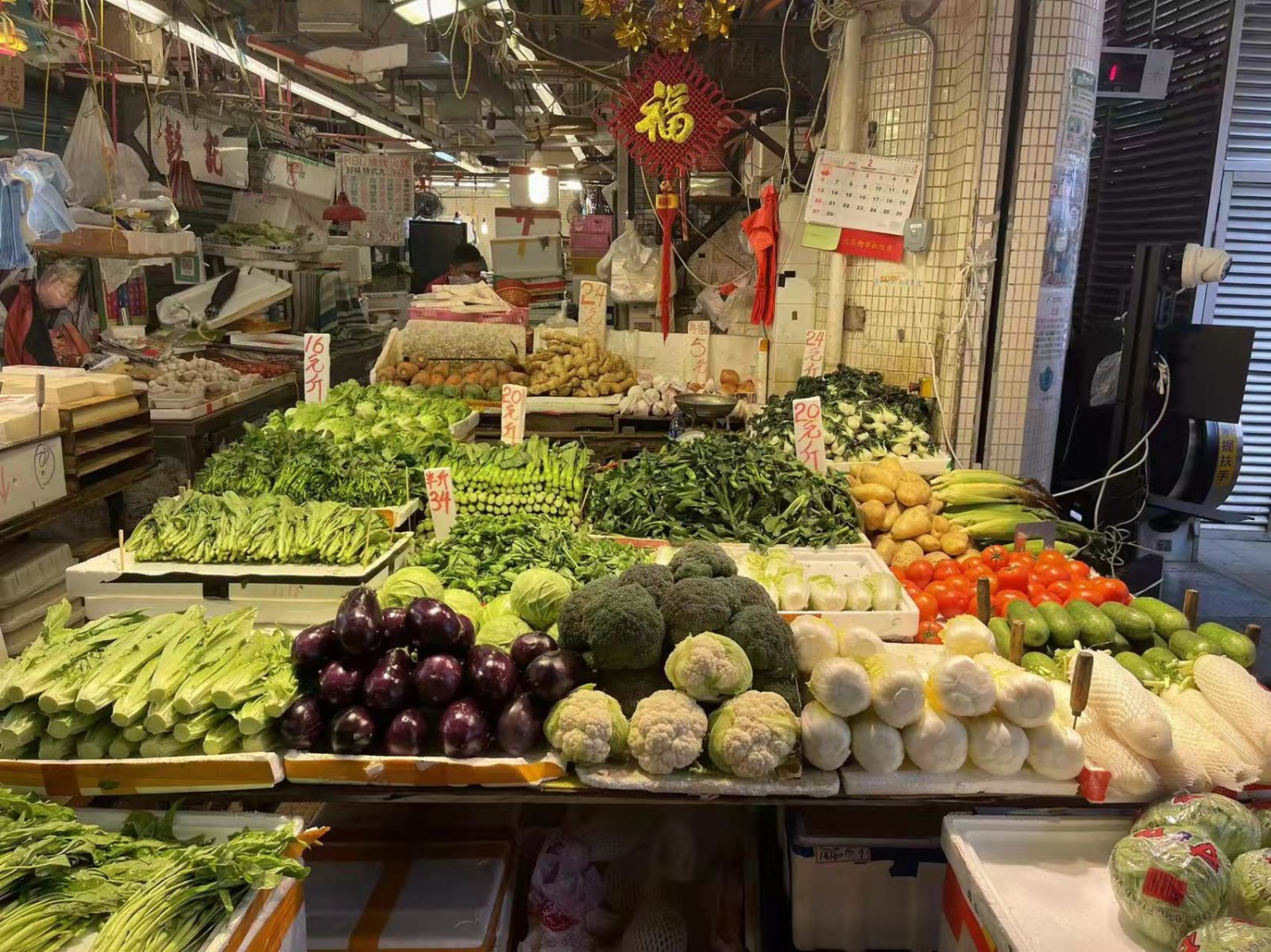 香港菜價稍回落，惟熱門菜類仍缺貨。（大公文匯全媒體記者 李九歌 攝）