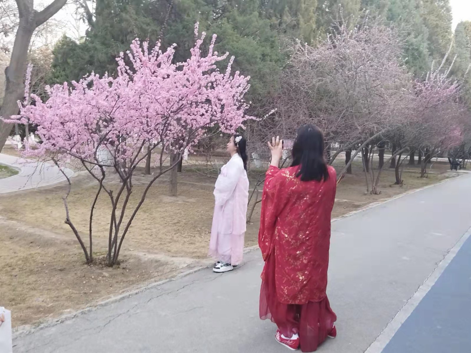 遊客身着古装打卡（王尚勇摄）