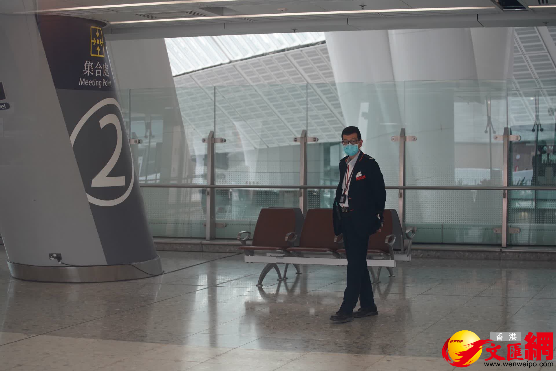 大堂不時有人員作恒常巡視。（大公文匯全媒體記者 麥鈞傑 攝）