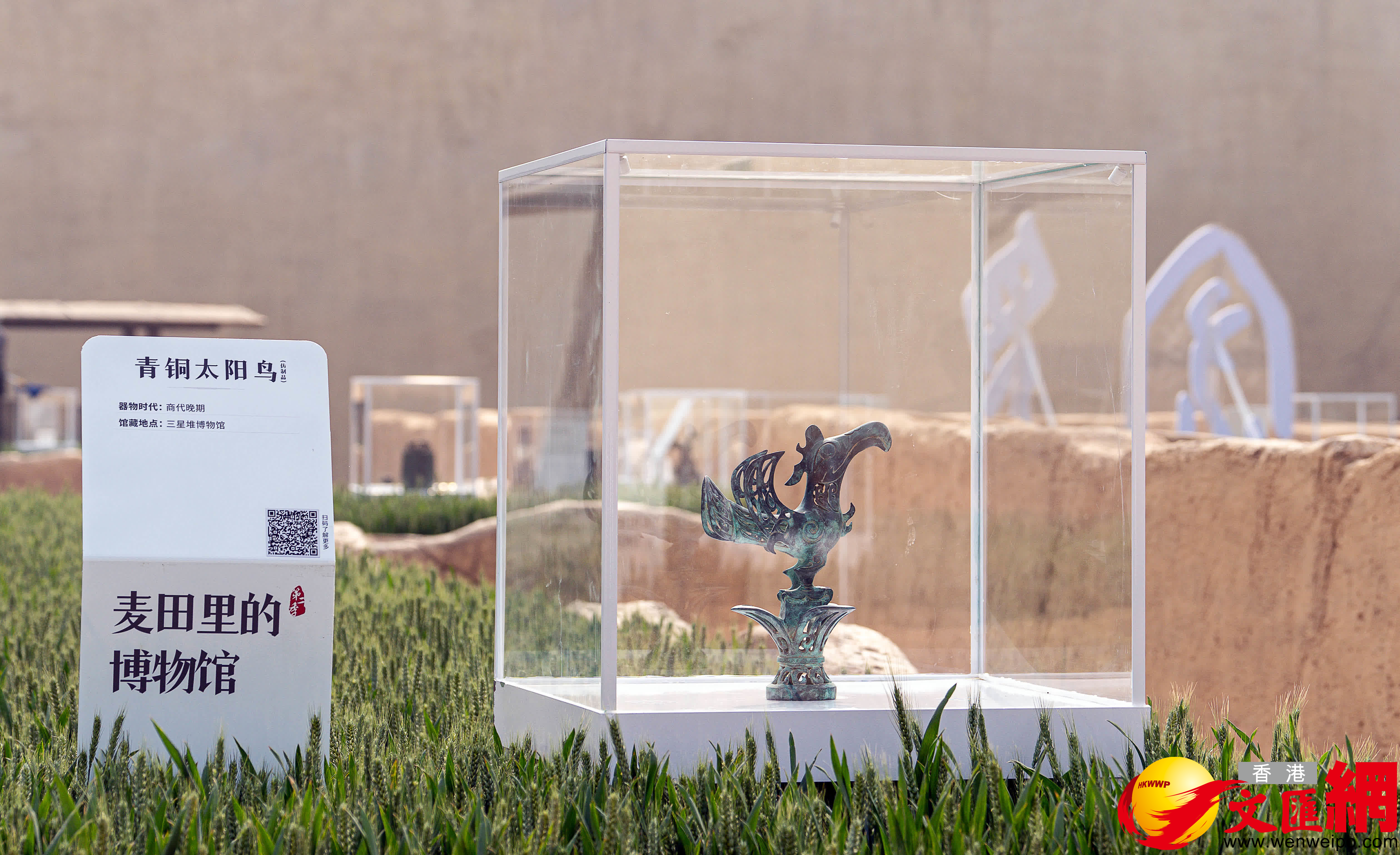 《青銅太陽年》（仿製品），器物時代：商代晚期，館藏地點：三星堆博物館（記者 馮雷 攝）