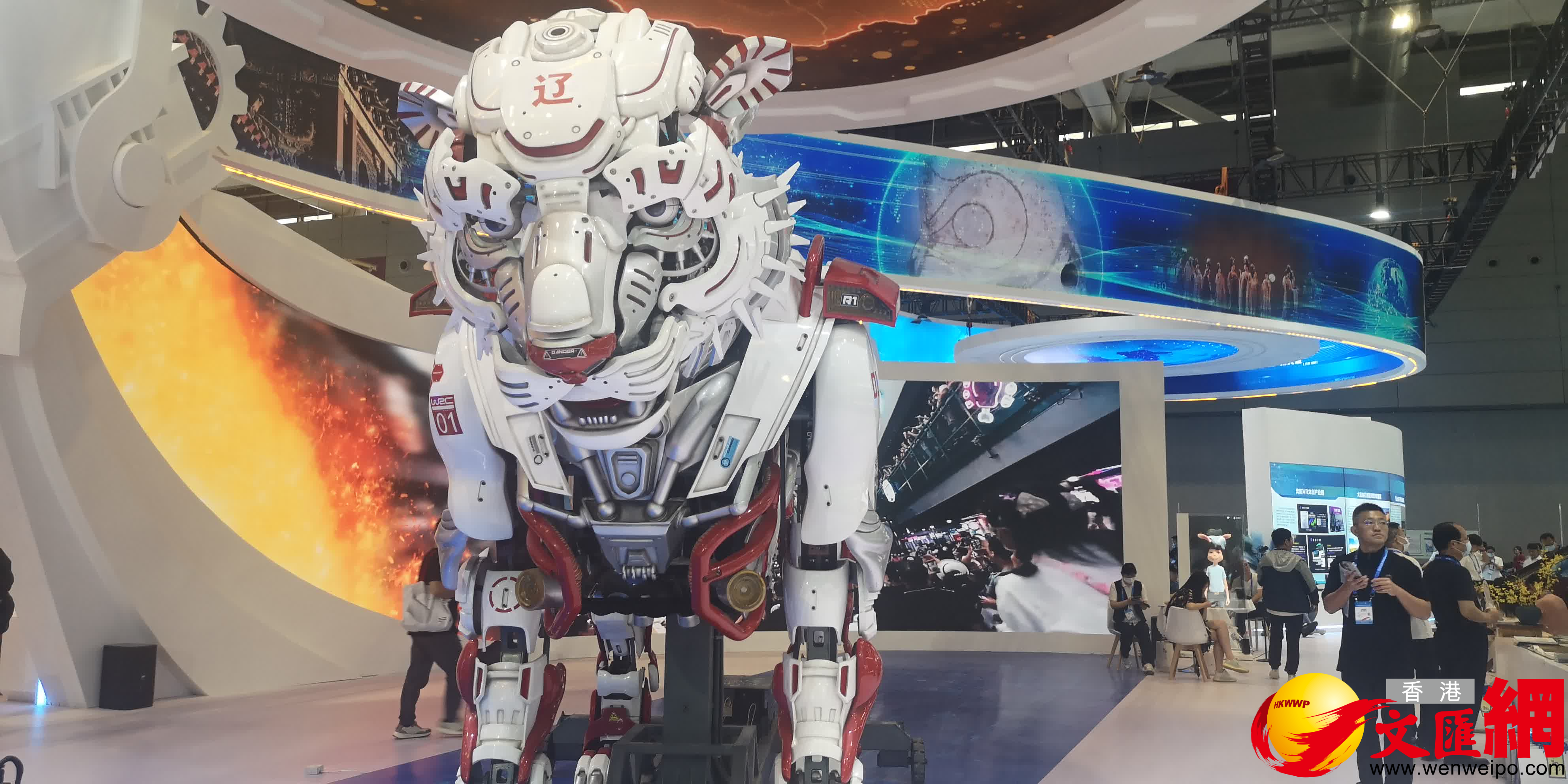 機械動能虎。記者石華攝