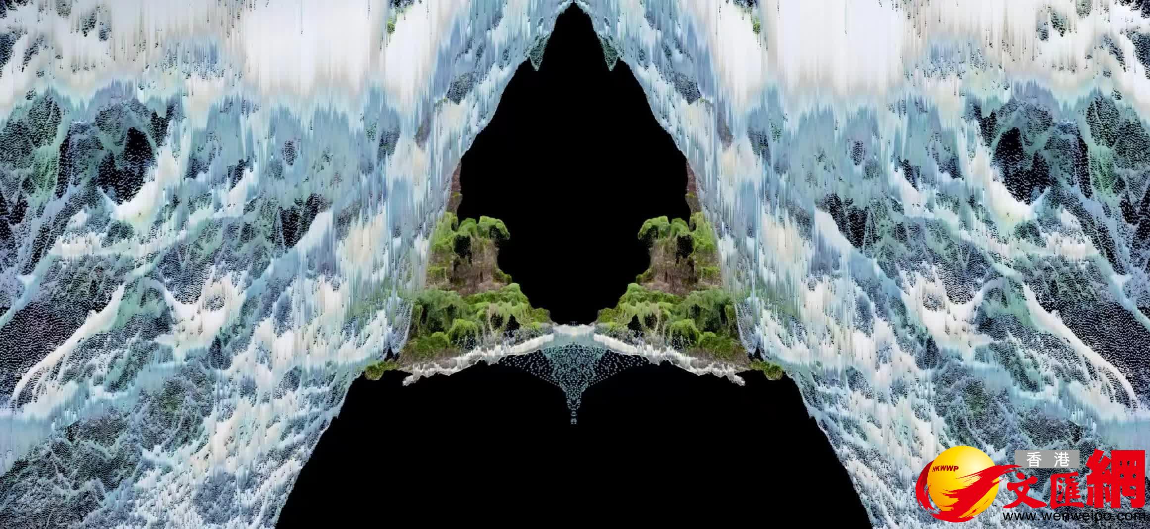 《影壁·洞見》結合了廬山的三維掃描圖像、文獻文本等。倪夢璟攝