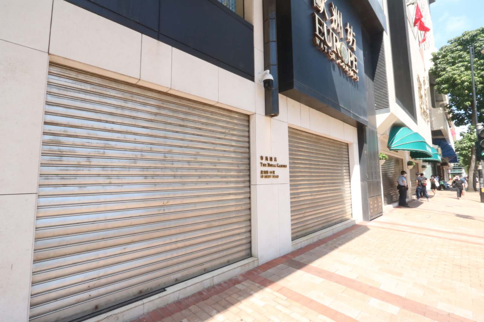 尖沙咀帝苑酒店外圍。(大公文匯全媒體記者 攝)