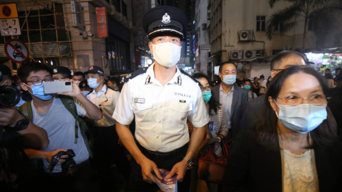 萬聖節前夕警同食環署巡蘭桂坊酒吧 萬聖節前夕警同食環署巡蘭桂坊酒吧