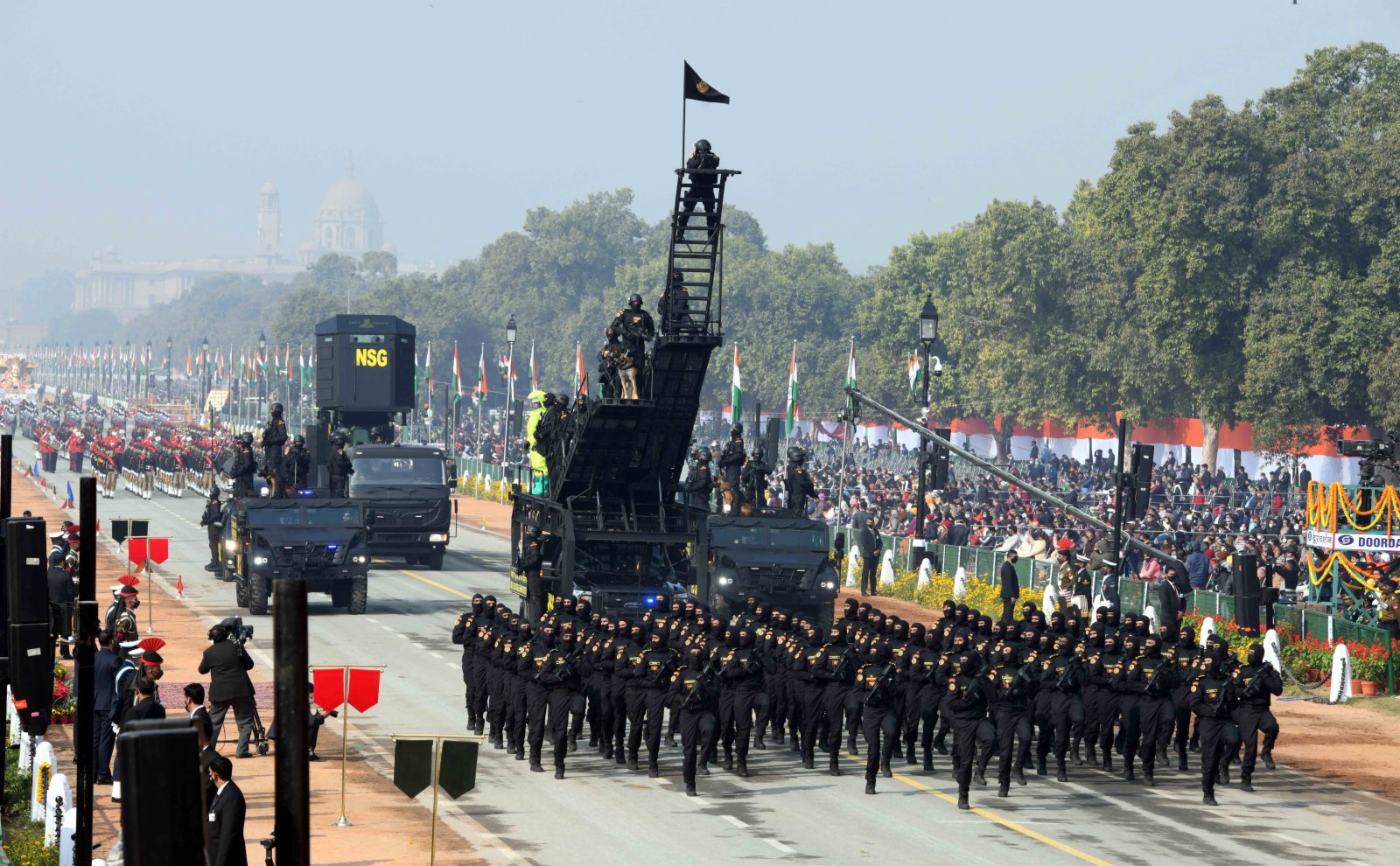 印度首都新德里，共和國日閱兵現場。(新華社)