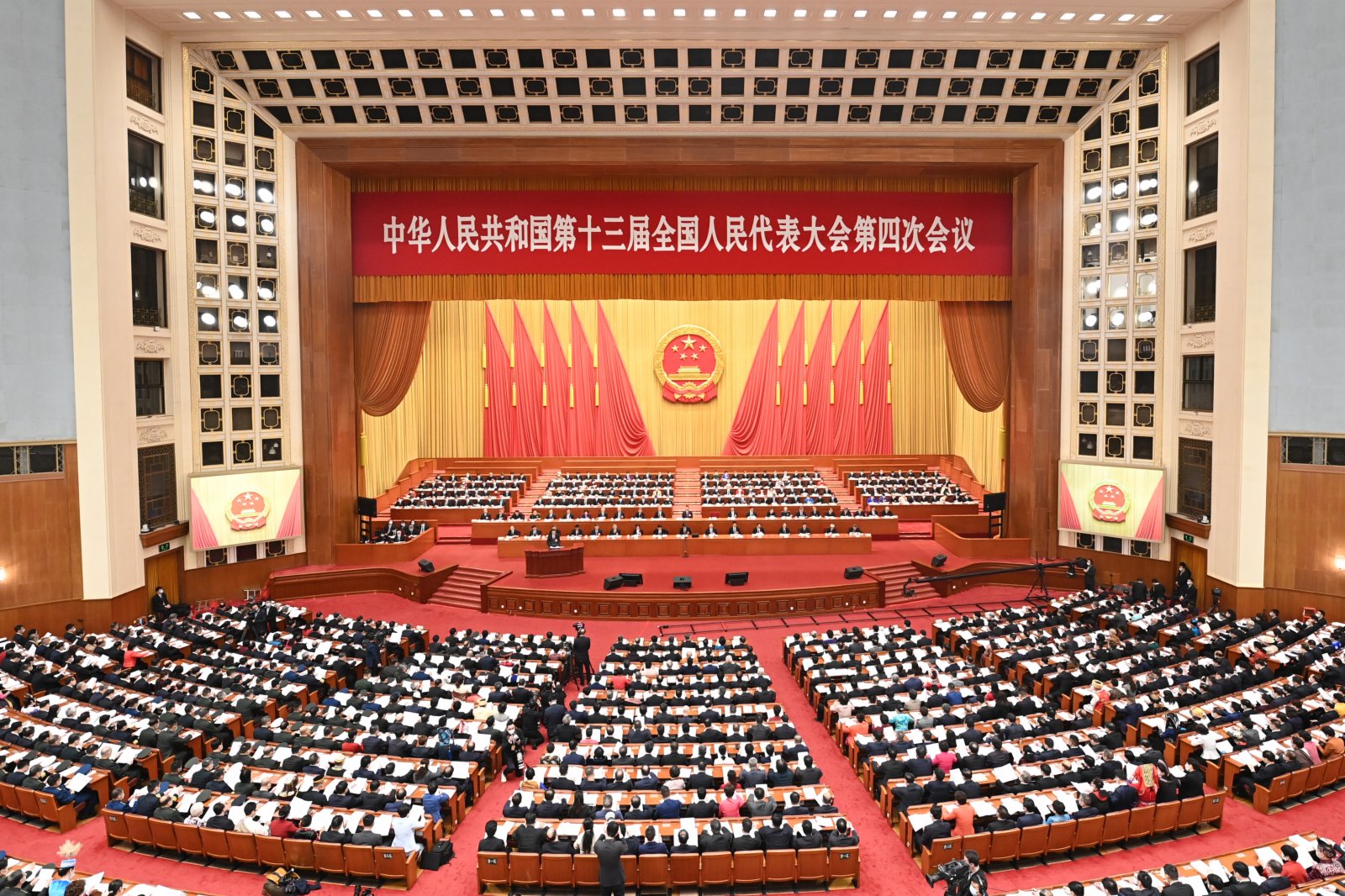 3月5日，第十三屆全國人民代表大會第四次會議在北京人民大會堂開幕。 新華社