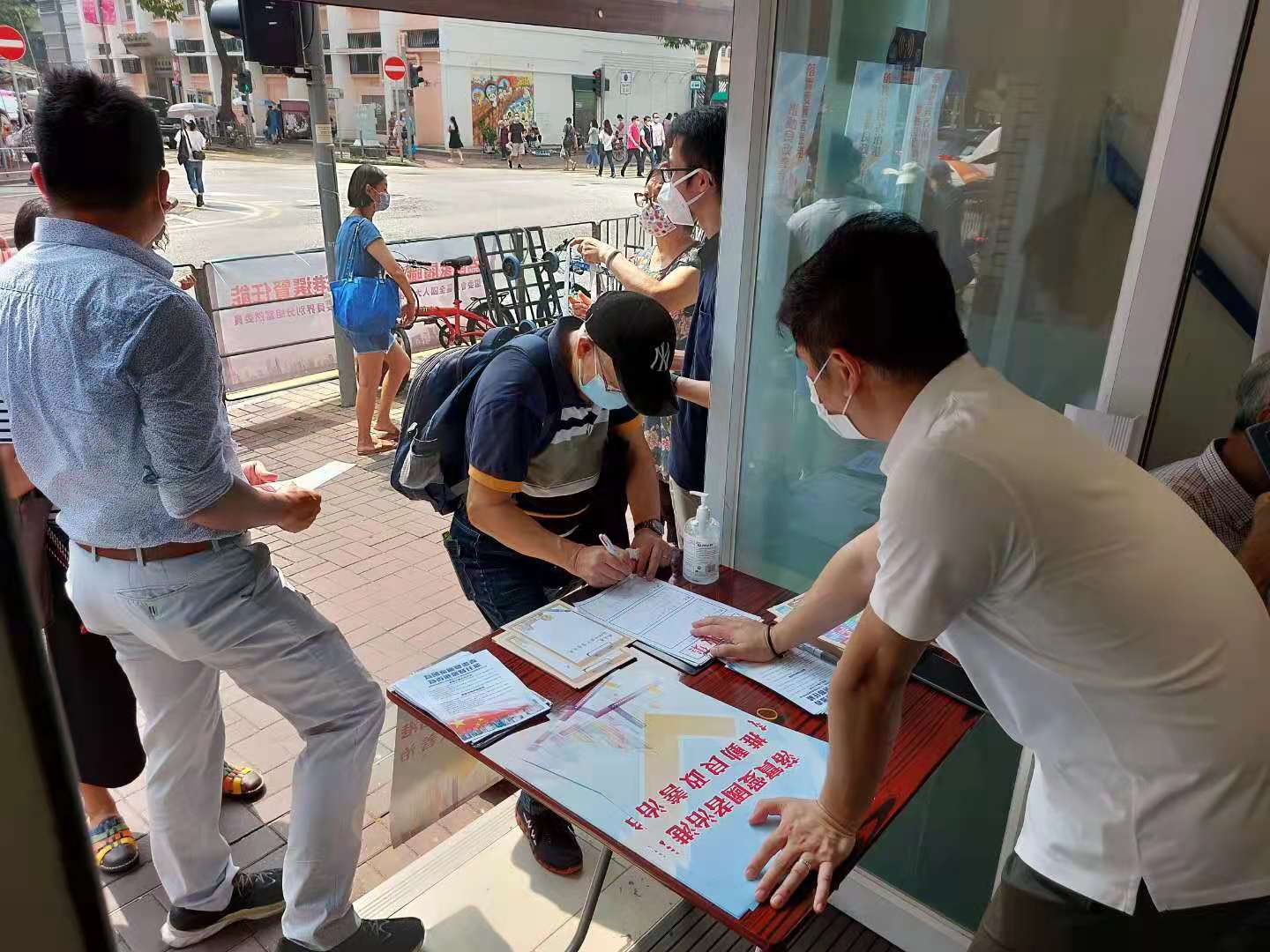 大埔鄉事會站現場。 大埔鄉事會站現場。