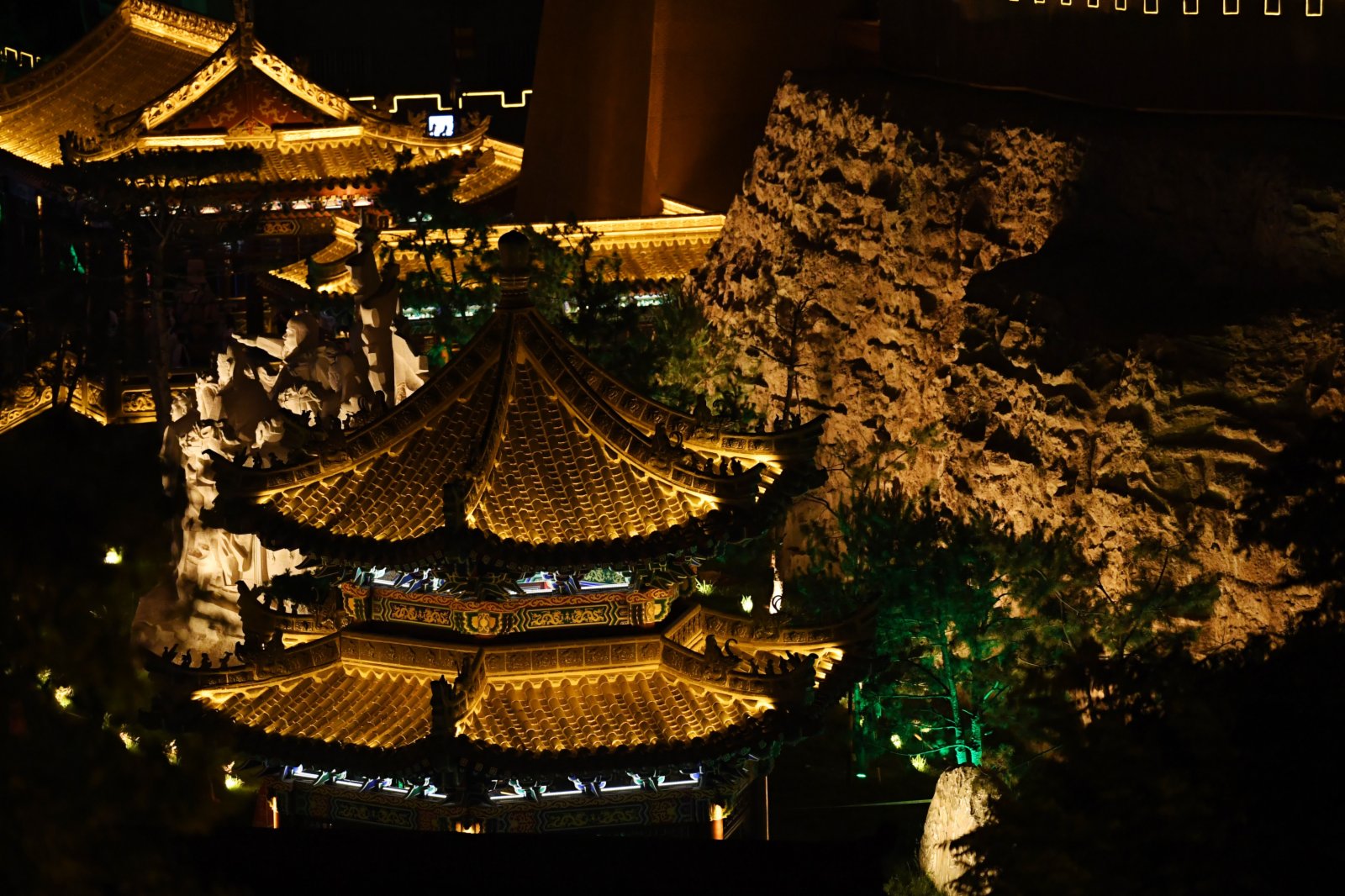 天水古城夜景。（新華社）
