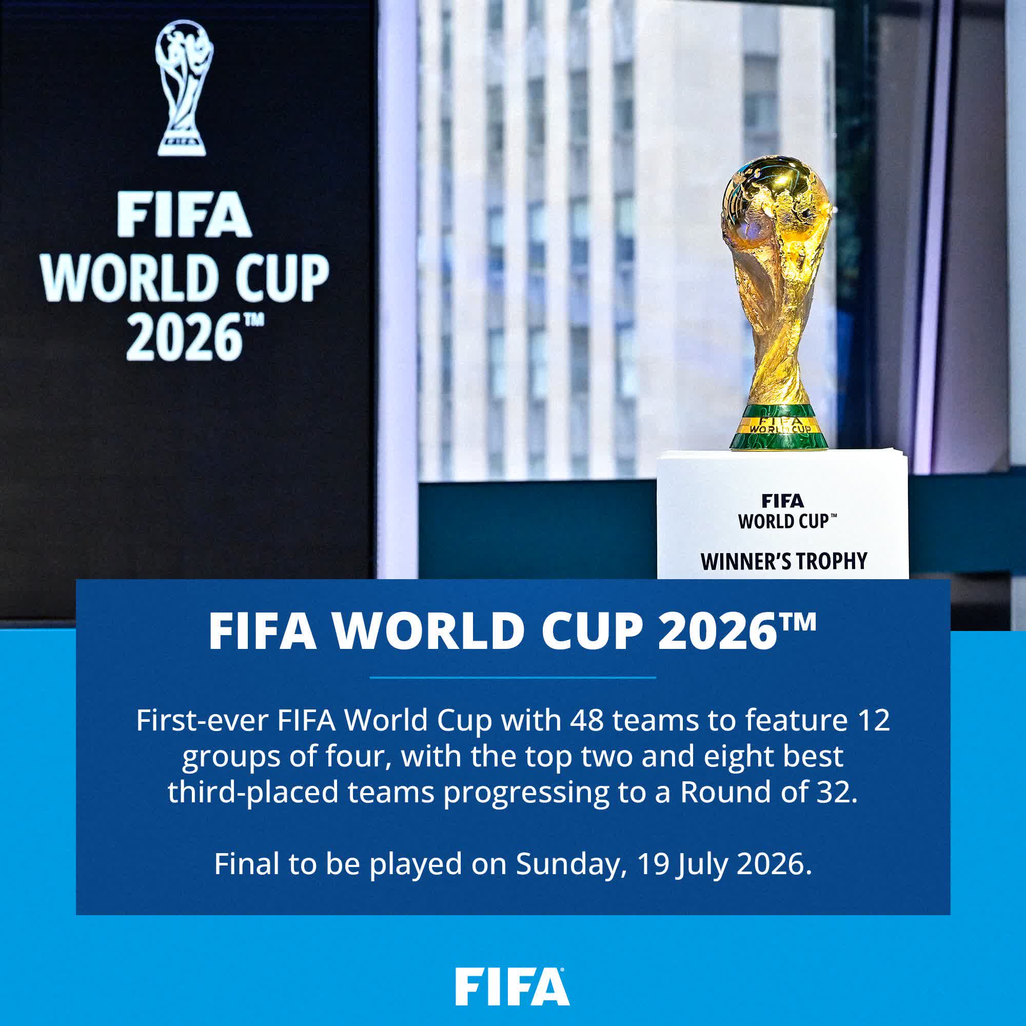 國際足聯：2026年天下盃改制　奪冠球隊需進行8場比賽