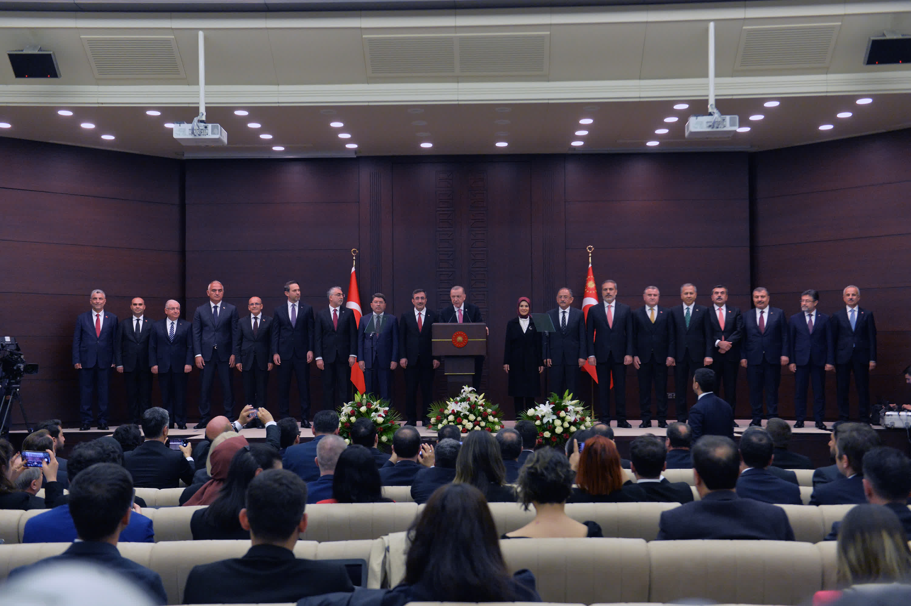 土耳其總統埃爾多安在首都安卡拉宣布新一屆內閣成員名單。（新華社）