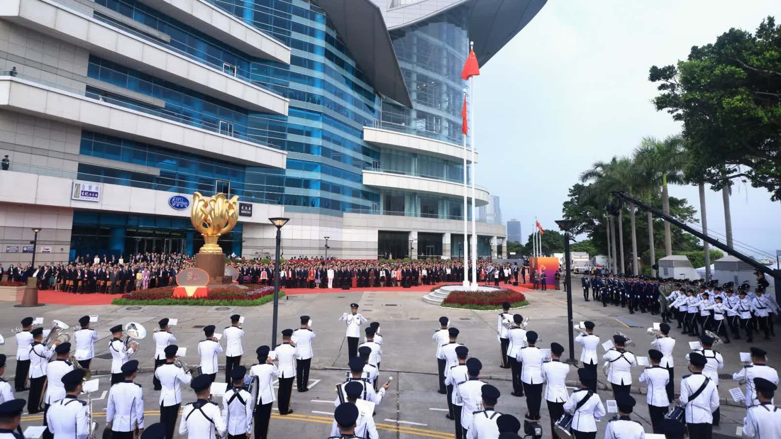 香港特區政府舉行國慶升旗儀式
