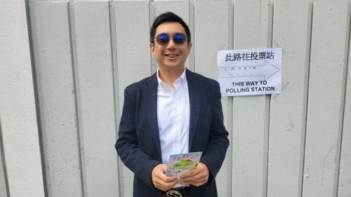 （有片）元朗市分區委員會委員溫廣琪分享選擇候選人心得