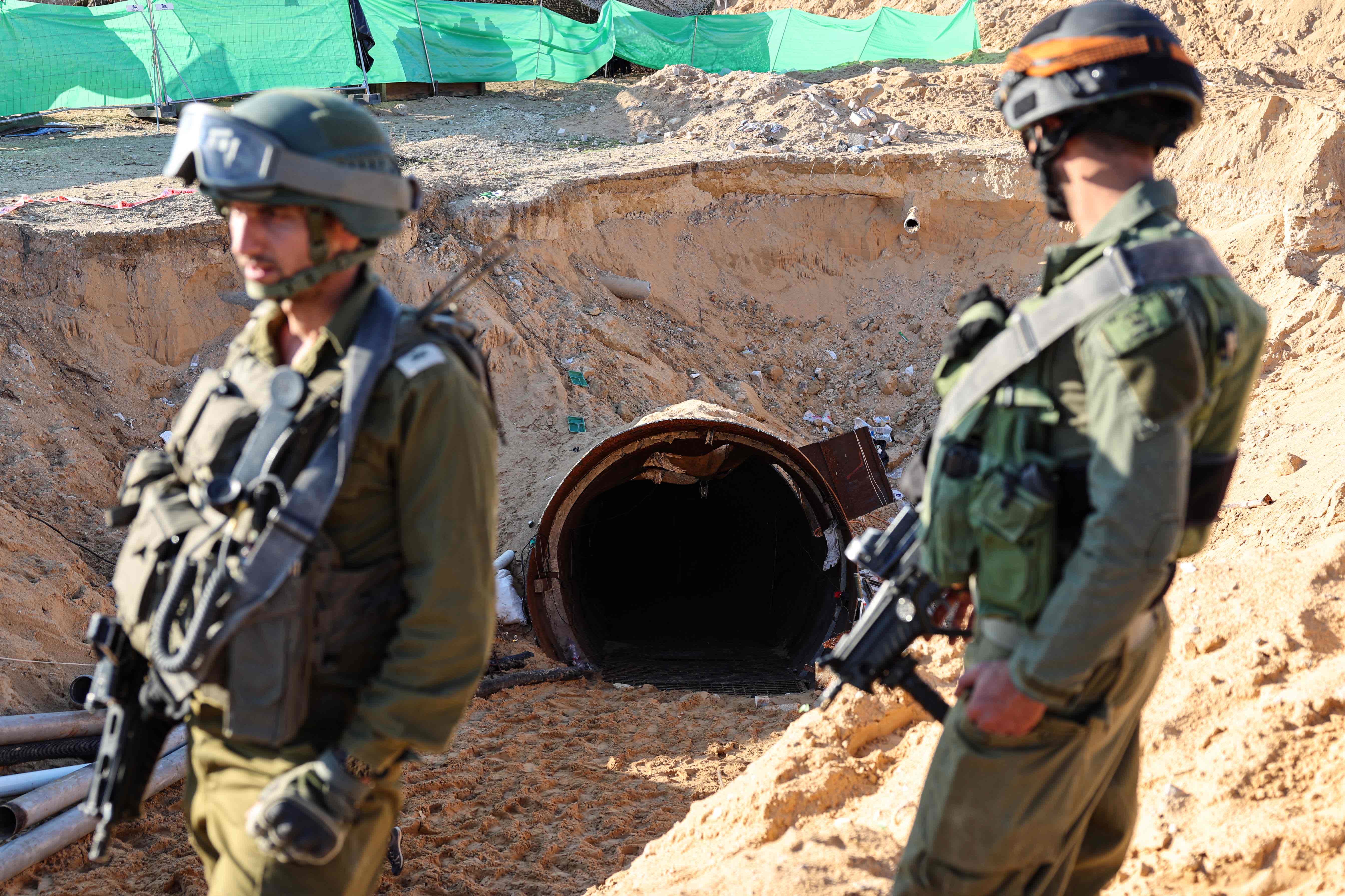 以軍說在加沙地帶發現迄今最大規模哈馬斯地下隧道