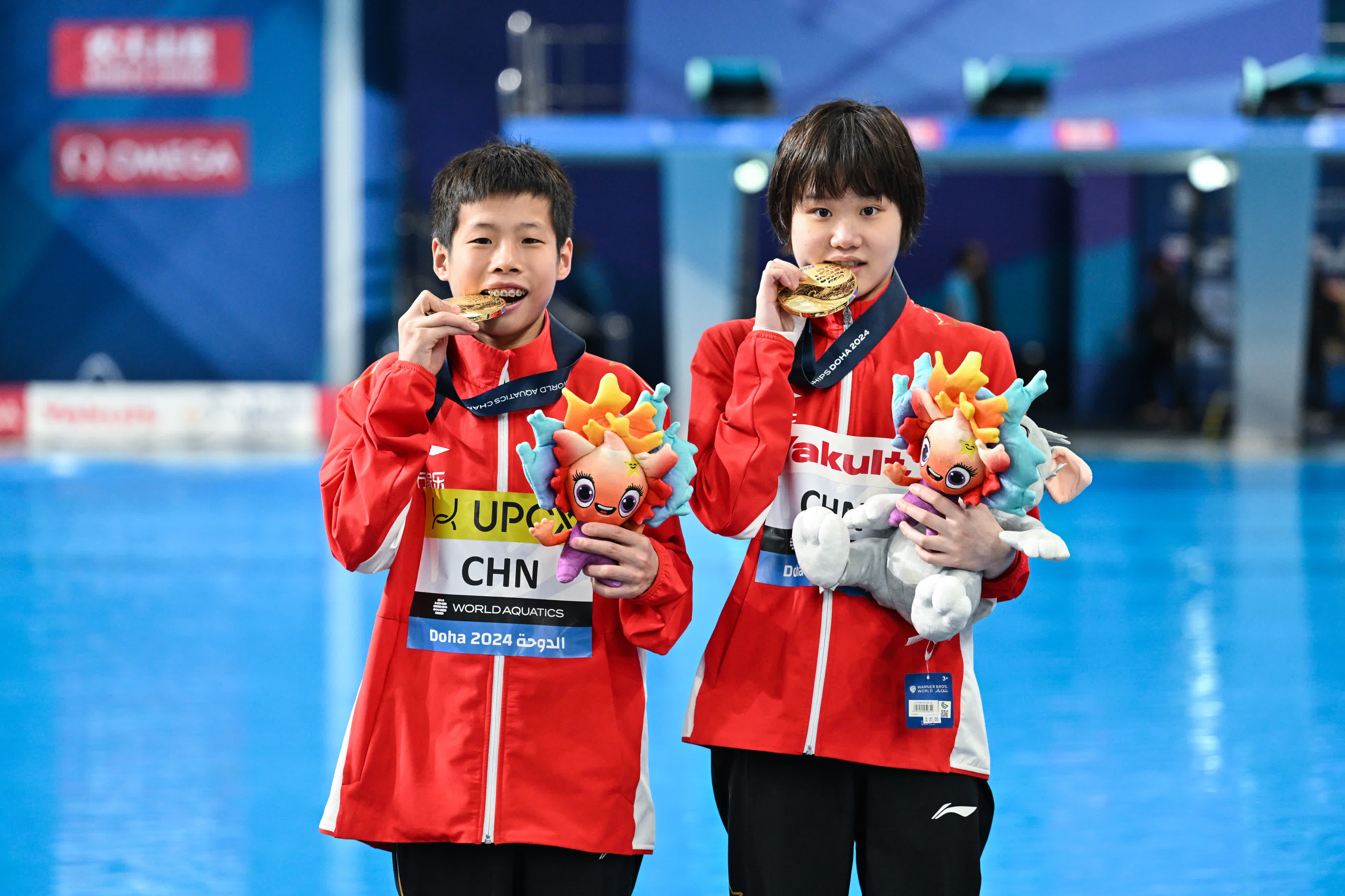2024年游泳世錦賽混雙10米台中國隊摘首金