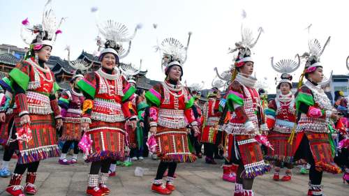 貴州凱里：苗族同胞歡慶「甘囊香」蘆笙節