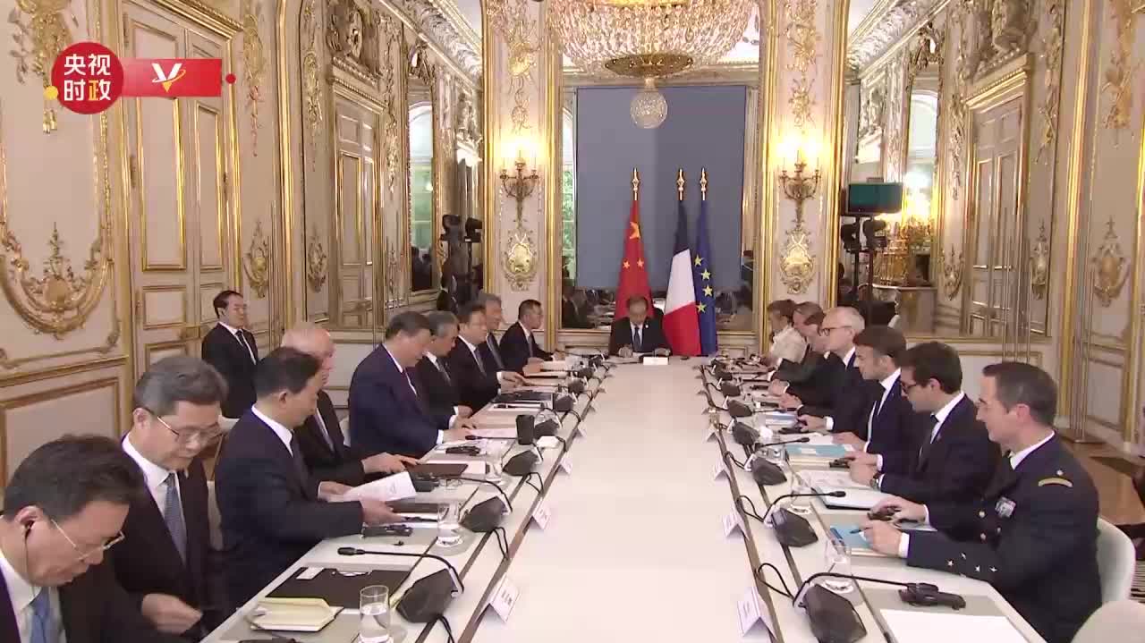 習近平同法國總統馬克龍舉行會談