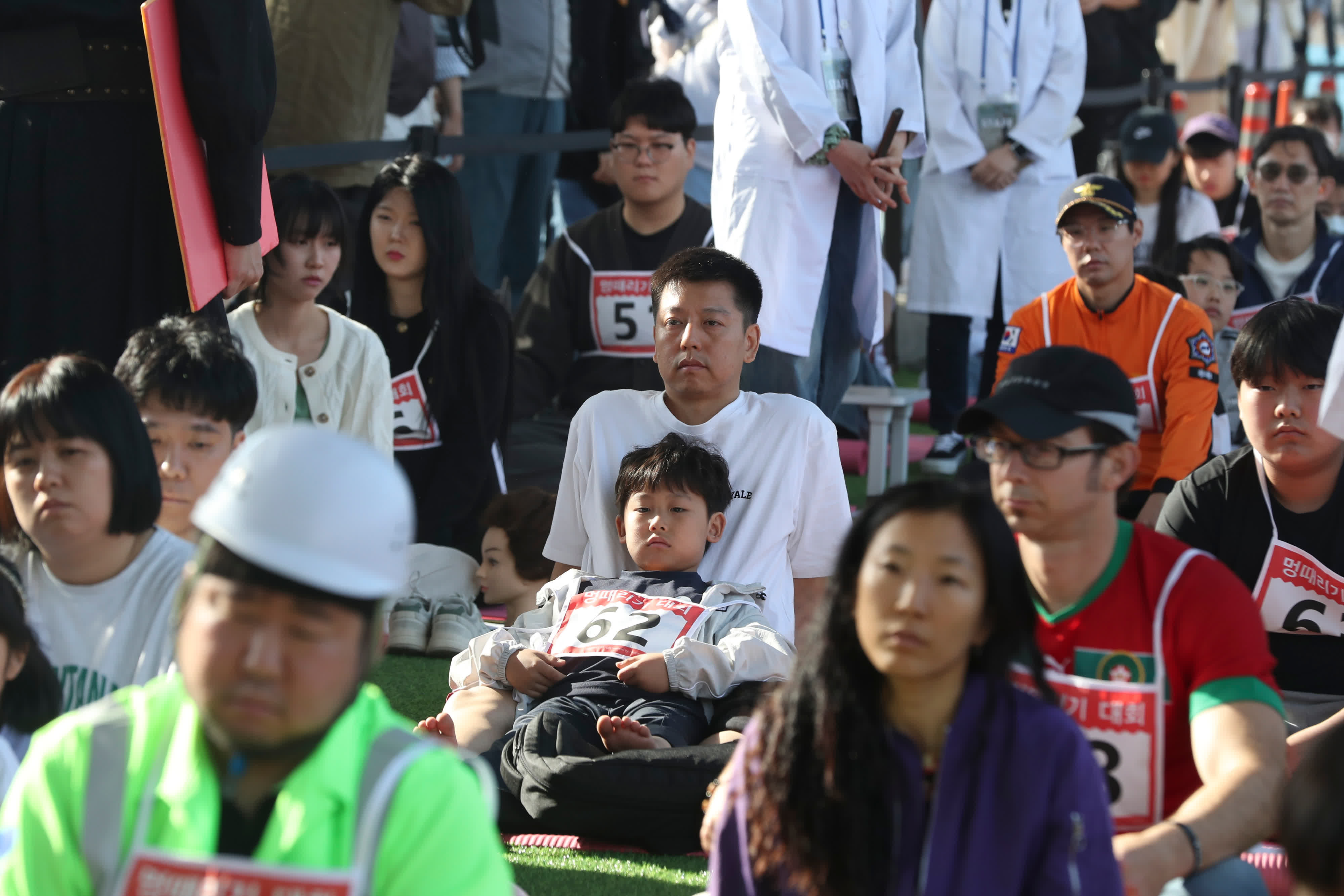 5月12日，選手在韓國首爾參加比賽。（新華社）