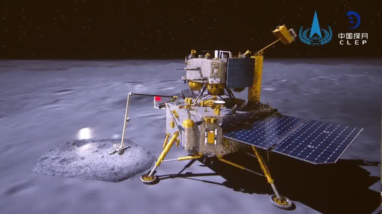 驕傲轉發！嫦娥六號伸出小手在月球背面首次舉起五星紅旗