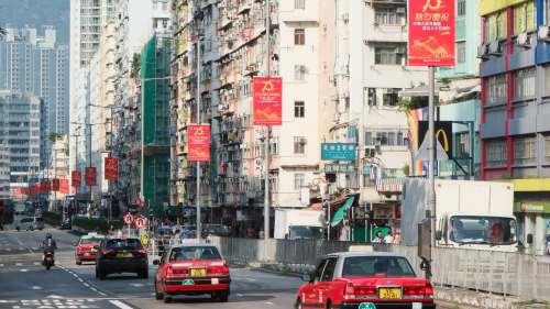 國慶節將至　香港街頭一片喜慶