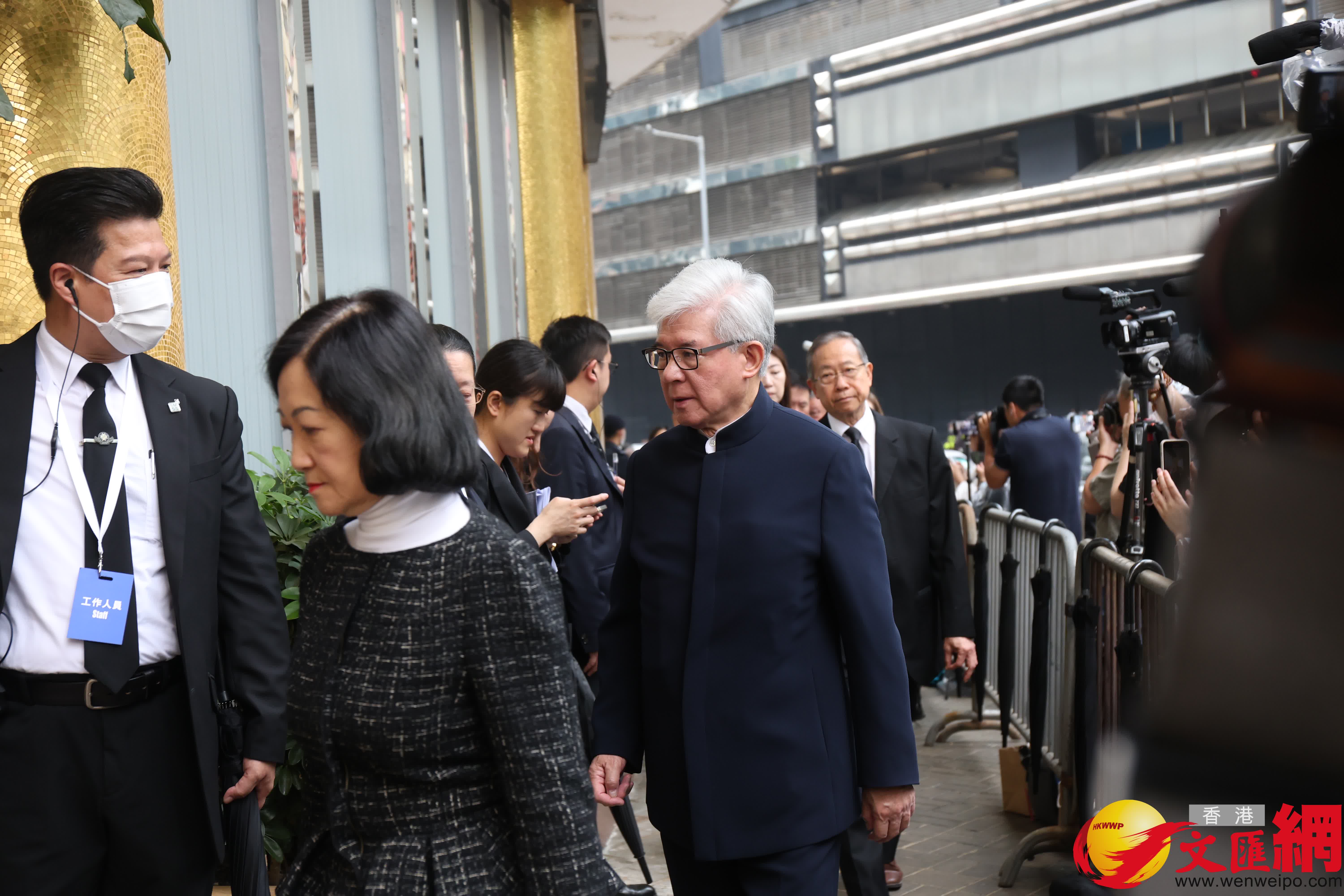 左起：新民黨主席、行政會議召集人兼立法會議員葉劉淑儀、瑞安集團董事長羅康瑞、新民黨立法會議員黎棟國。（香港文匯報記者萬霜靈 攝）