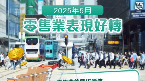 5月零售業終止14個月跌勢 年升2.4%勝預期