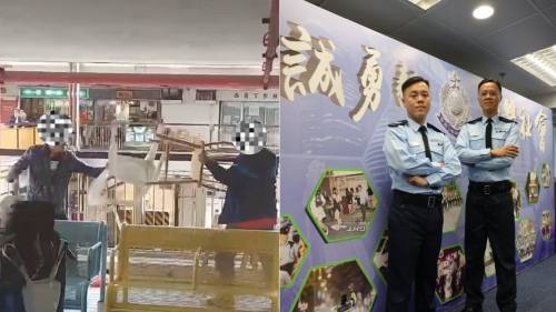 伯伯爭執激動揮舞菜刀 兩休班警阻血案獲感謝信 區議員贊揚好警察、好鄰居