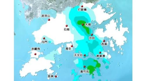天文台：珠江口一帶持續有雨區發展 未來一兩小時局部地區雨勢較大