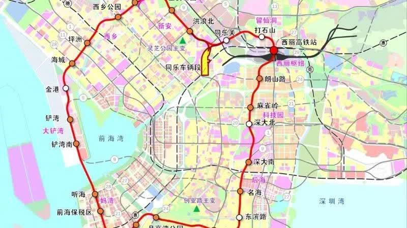 途經(jīng)前海　深圳首條環(huán)形地鐵15號(hào)線地鐵預(yù)計(jì)2028年通車