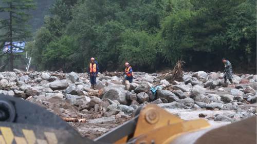 甘肅榆中強降雨引發山洪災害　救援正在進行