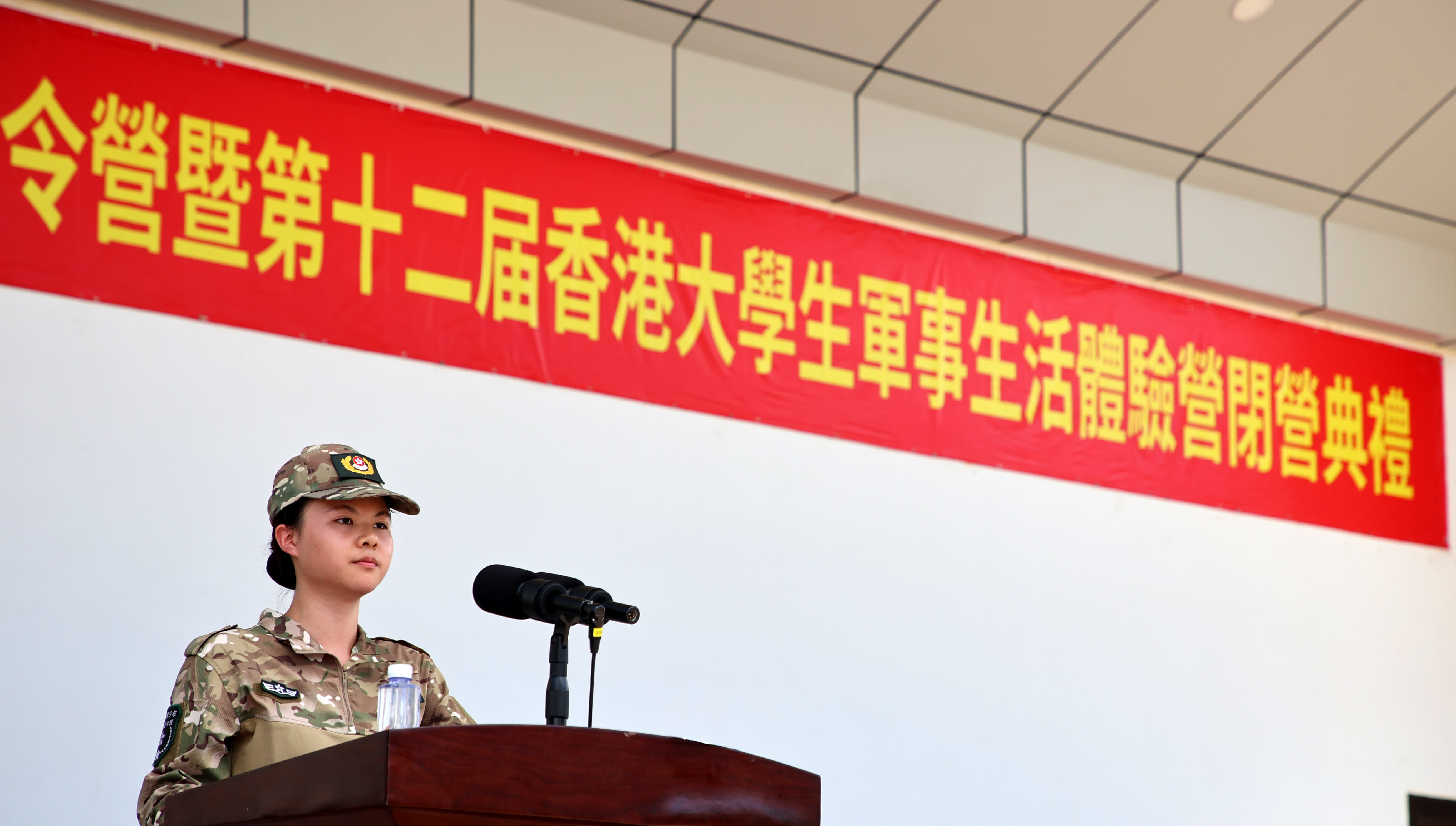 圖為青少年學員代表發言。 圖為青少年學員代表發言。