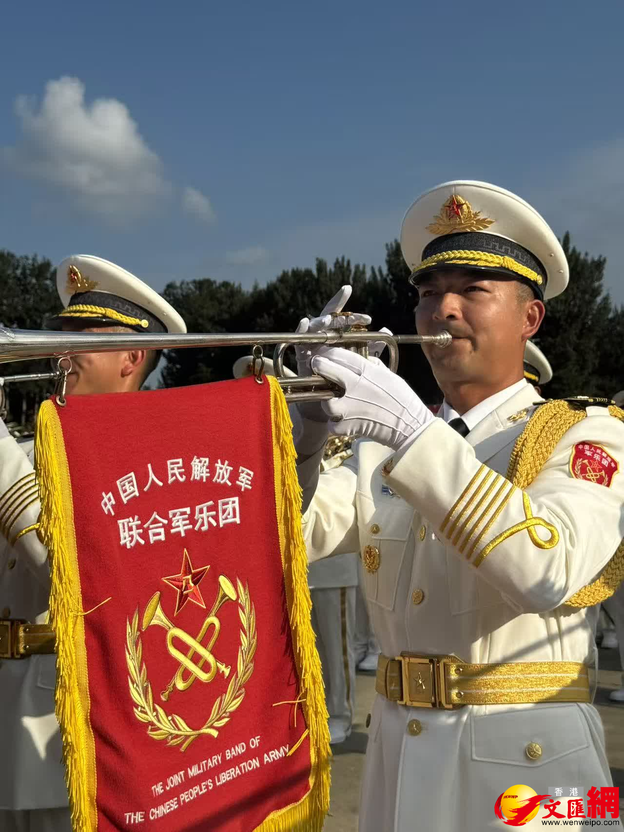 九三閱兵將近，記者探訪閱兵訓練場，觀摩採訪徒步方陣、聯合軍樂團訓練情況。（香港文匯網記者　馬靜　攝）