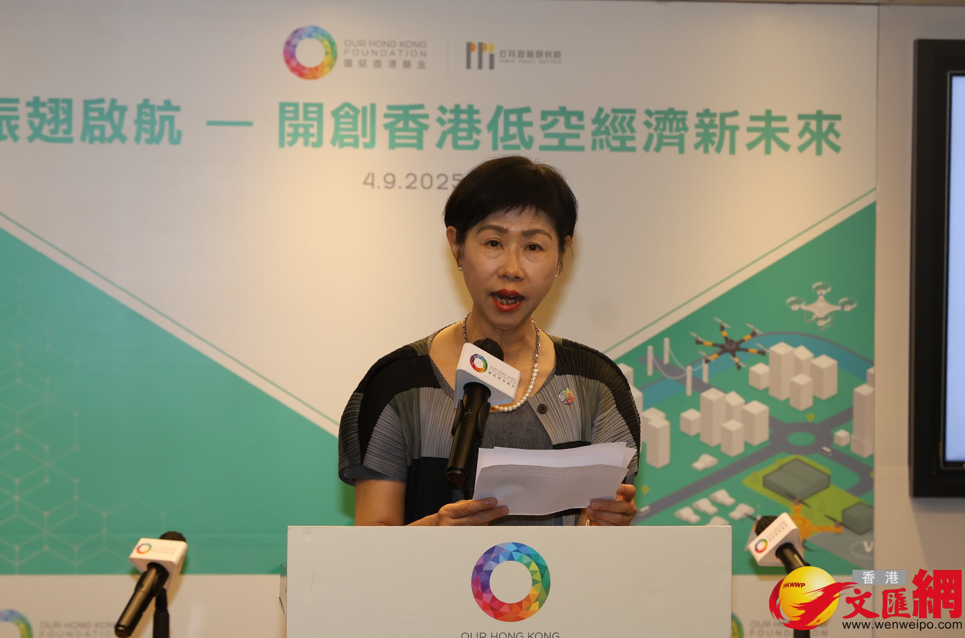 團結香港基金總裁李正儀博士（香港文匯報記者 萬霜靈攝）