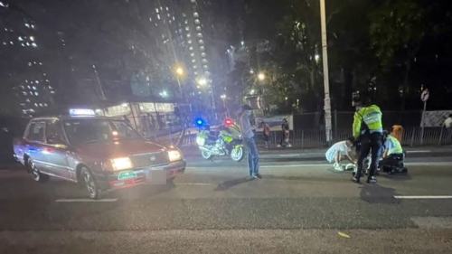 觀塘八旬翁遭的士撞倒路中頭破血流 熱心途人施援保持清醒