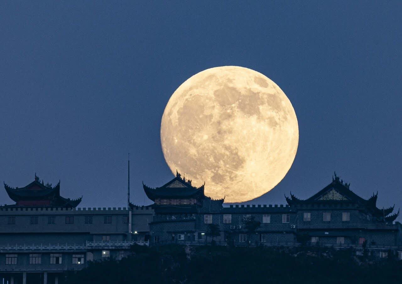 中秋月亮美圖。（新華社）