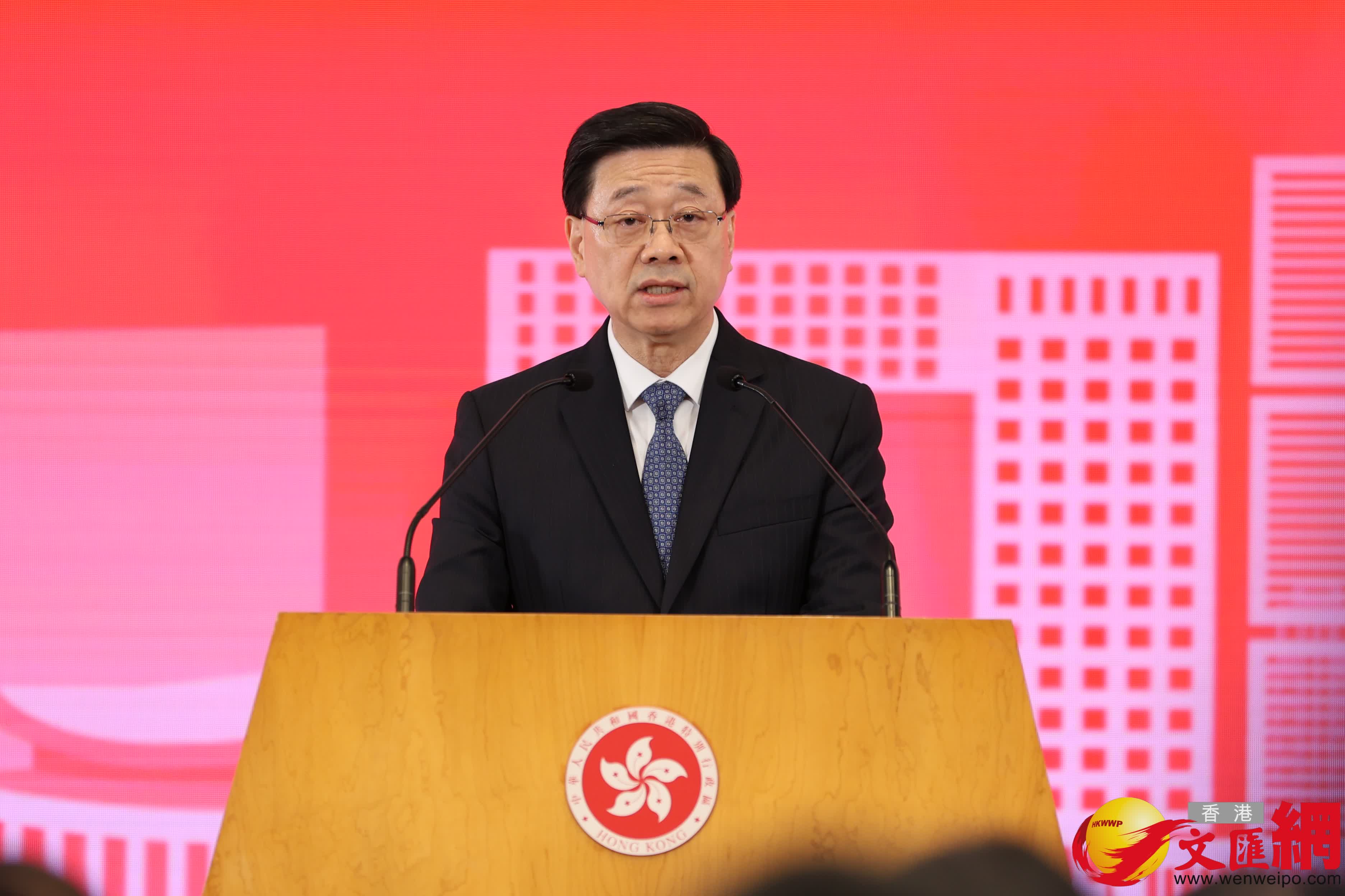 特區政府舉辦「行政立法同心治港創未來」研討會。(香港文匯報記者萬霜靈攝) 特區政府舉辦「行政立法同心治港創未來」研討會。(香港文匯報記者萬霜靈攝)