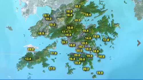 天文台錄得20.1度　今年入秋以來最低紀錄