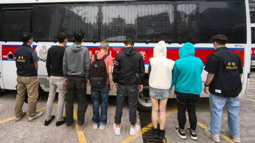 旺角搗非法釣魚機賭檔 拘主持等7人檢賭具現金 旺角搗非法釣魚機賭檔 拘主持等7人檢賭具現金