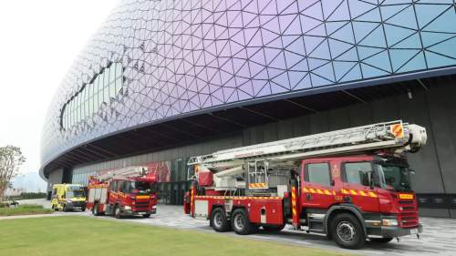 啟德體育園火警 逾半百人疏散