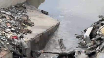 （有片）加沙城池塘充斥污水　嚴重威脅民眾健康