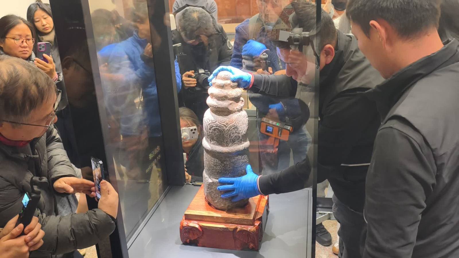 北涼石塔等38件敦煌國寶抵京展出