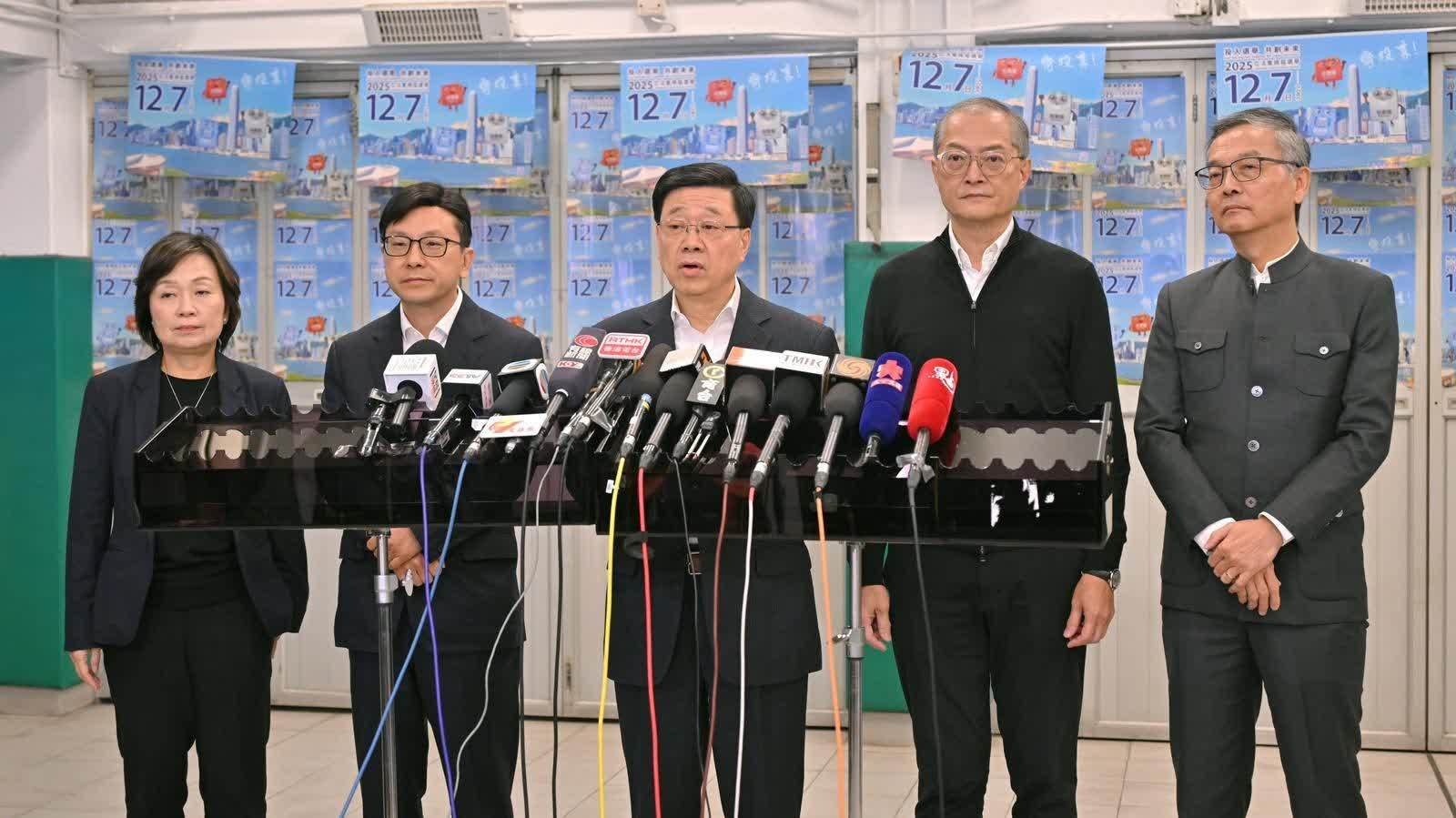 （有片）明日立法會選舉　李家超呼籲市民投下關鍵一票