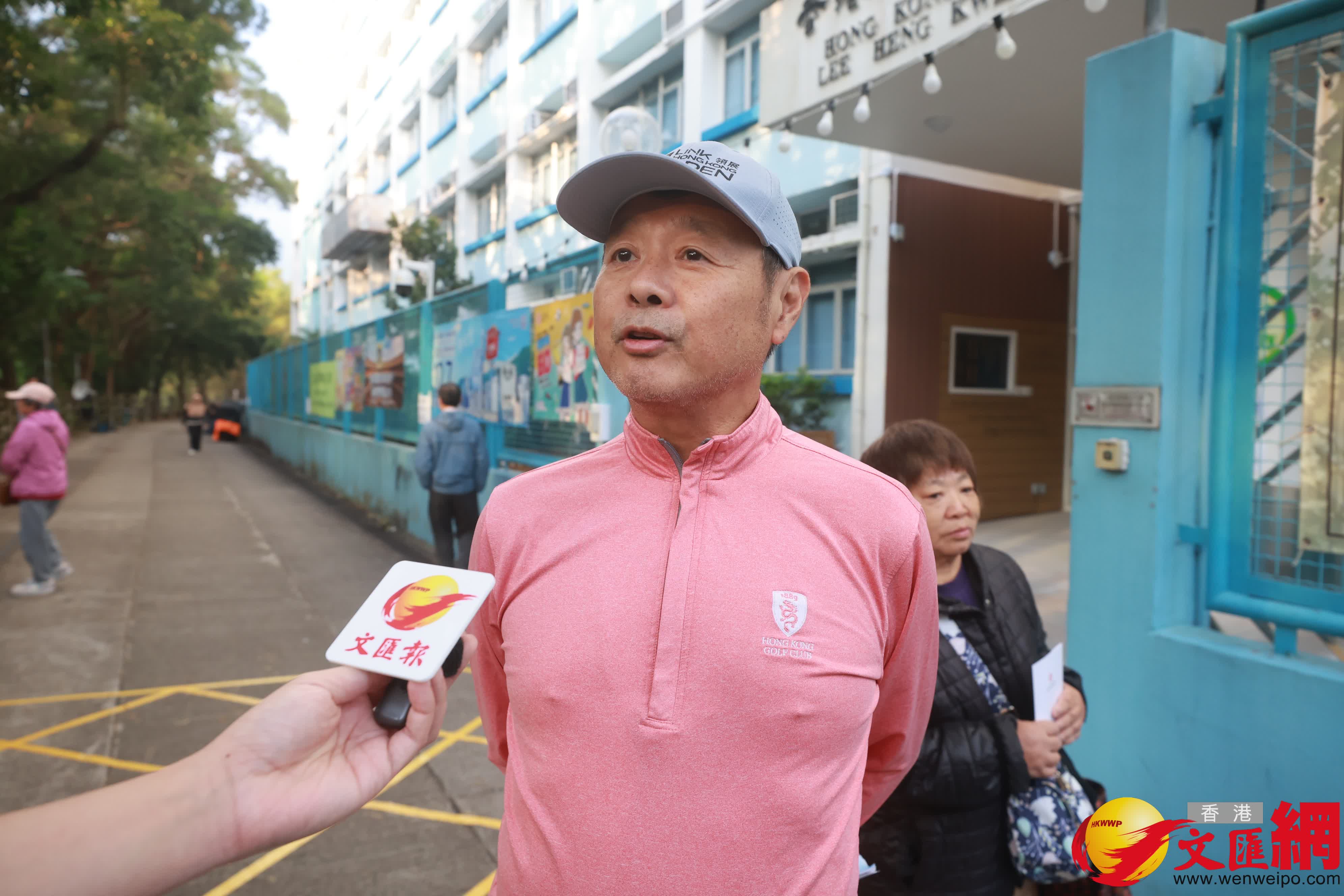 香港教師會李興貴中學投票站情況（香港文匯報記者郭木又攝）