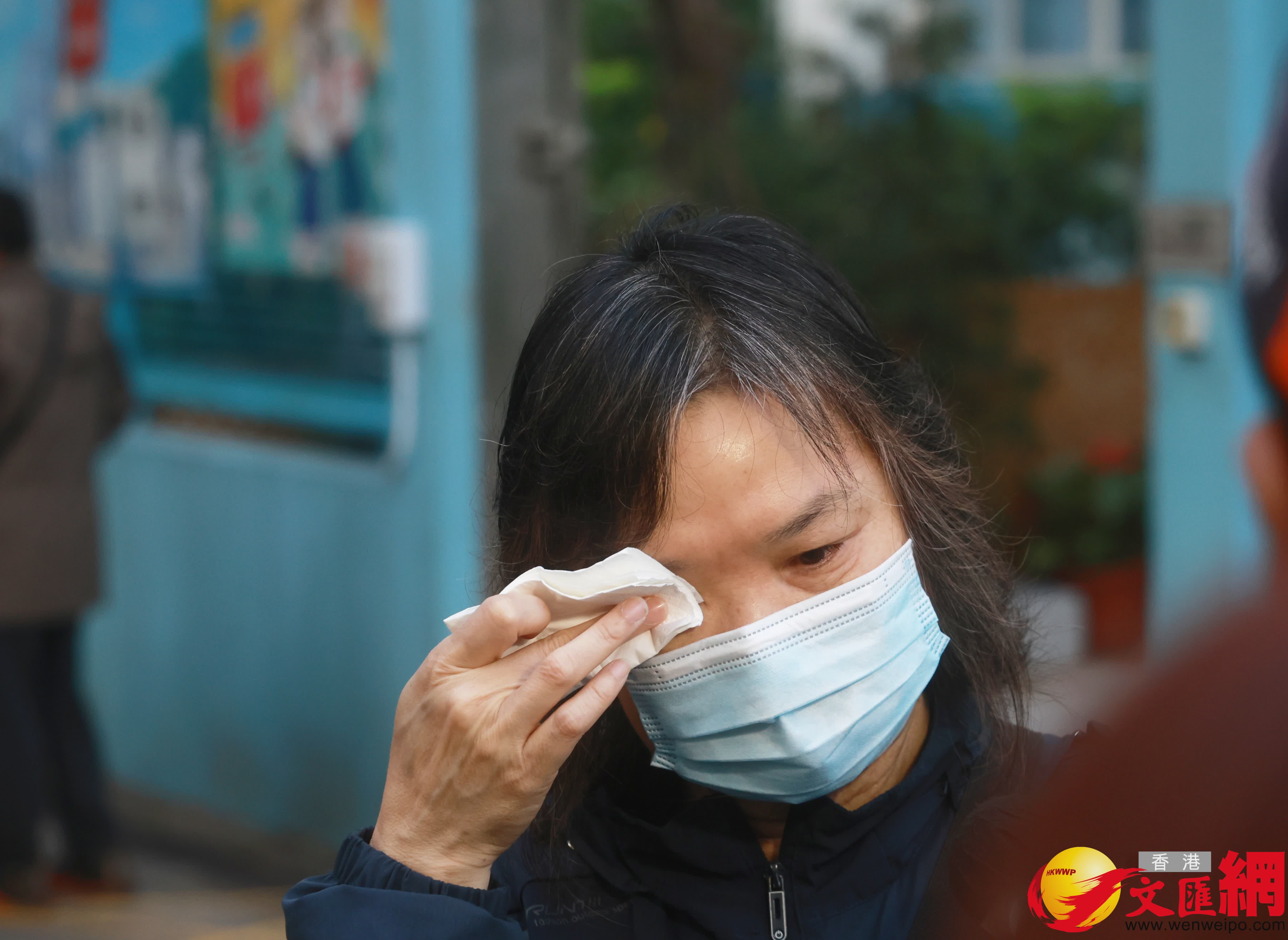 香港教師會李興貴中學投票站情況（香港文匯報記者郭木又攝）