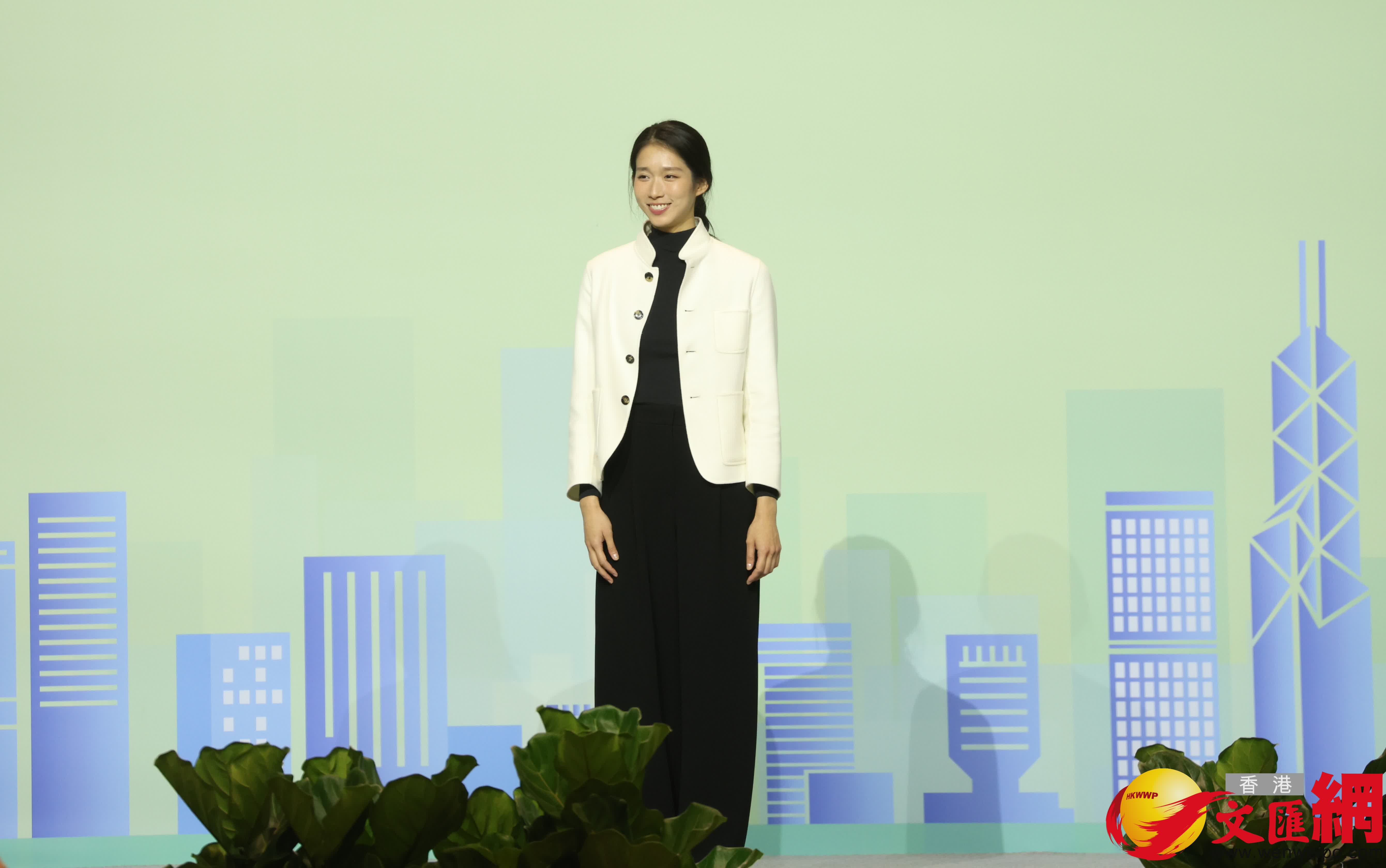 功能界別旅遊界，江旻憓當選。（香港文匯報記者曾興偉攝）