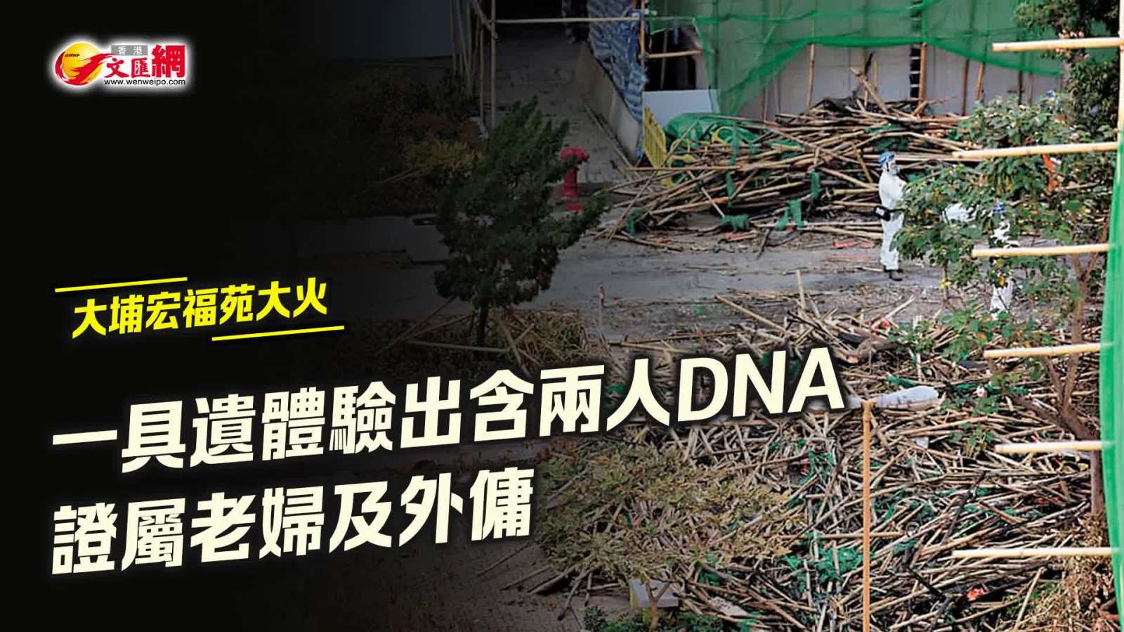 大埔火災一具遺體驗出含兩人DNA　證屬老婦及外傭