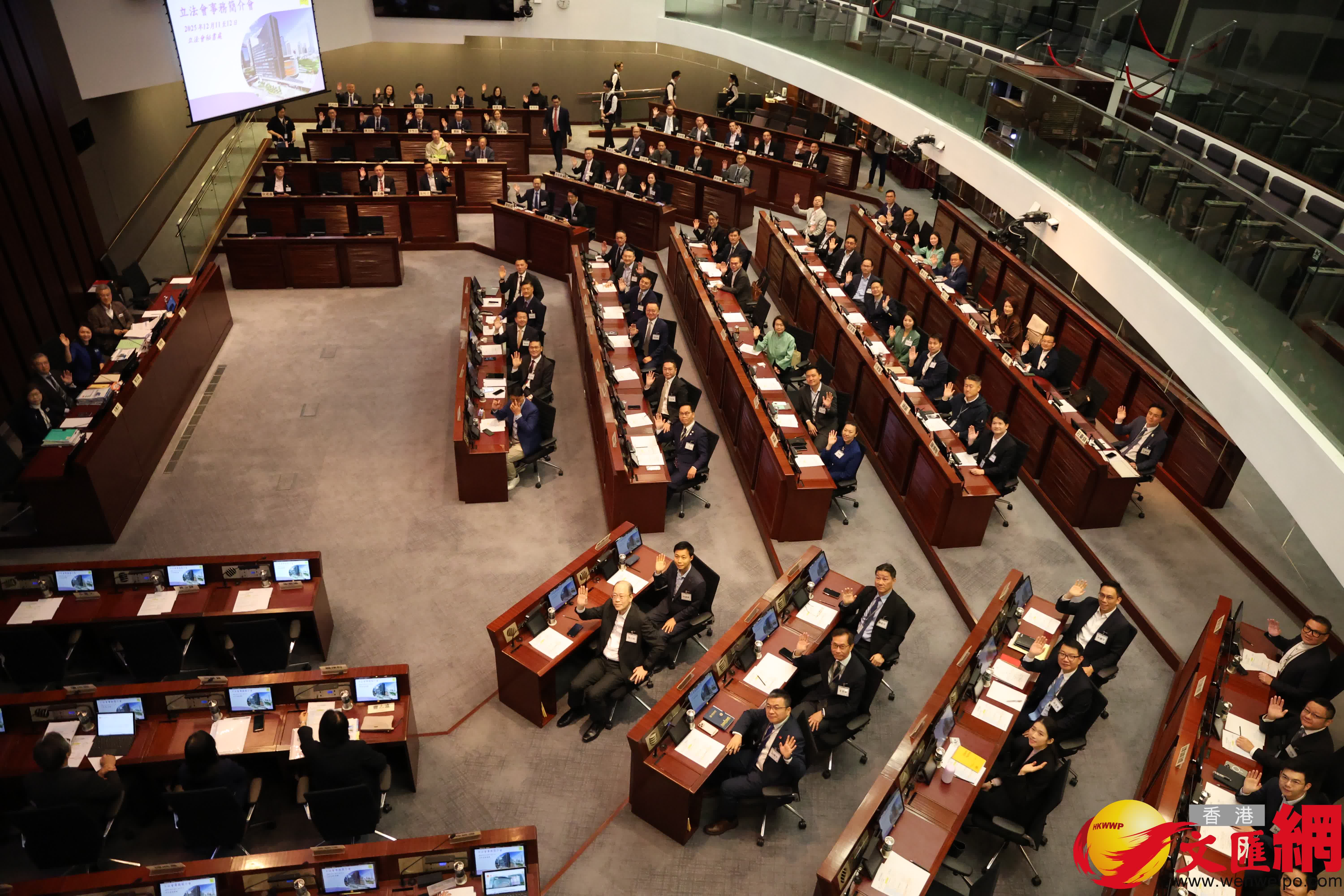 立法會事務簡介會。（香港文匯報記者萬霜靈攝）